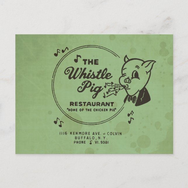 Whistle Pig Restaurant Postkarte (Vorderseite)