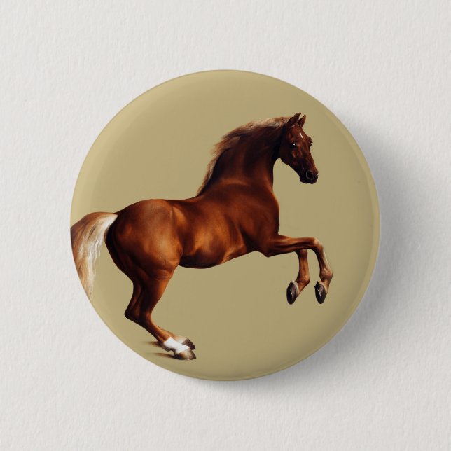 Whistlejacket-Pferd von George Stubbs Button (Vorderseite)
