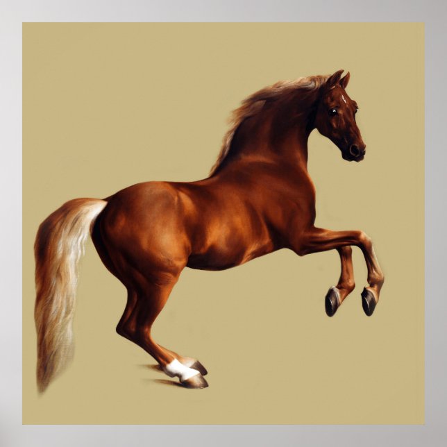 Whistlejacket-Pferd von George Stubbs Poster (Vorne)