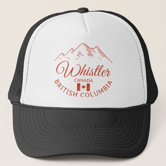 Whistler BC Canada Mountain Truckerkappe (Vorderseite)