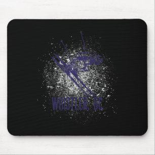Whistler Bc Kanada Abfahrts-Ski-Dorf Retro-Design Mousepad