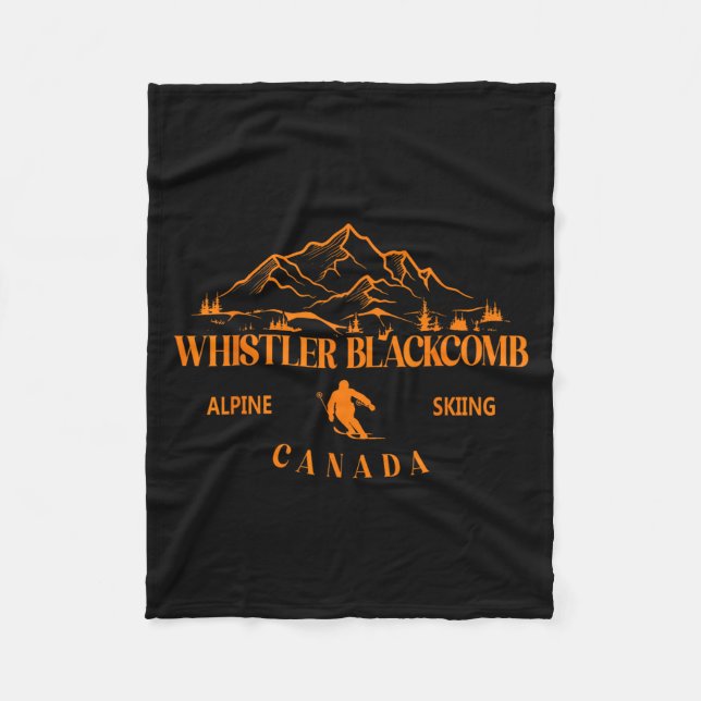 Whistler Blackcomb Canada Ski Resort Rocky Mountai Fleecedecke (Vorderseite)