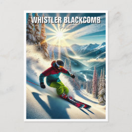 Whistler Blackcomb Canada Skier Skiing Postkarte