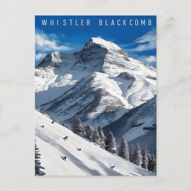 Whistler Blackcomb Snowboarding Adventure Postkarte (Vorderseite)