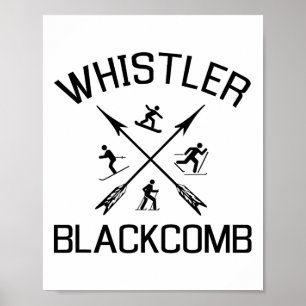 Whistler Blackcomb T Shirt Snowboarding Geschenk T Poster