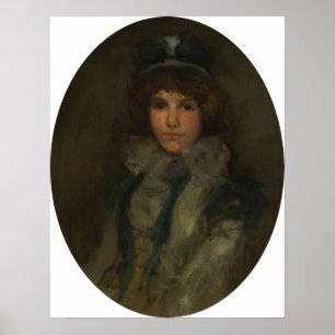 Whistler - Blau und Koralle Die kleine blaue Haube Poster