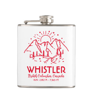 Whistler British Columbia Canada Minimalistisch Sk Flachmann