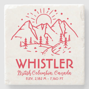 Whistler British Columbia Canada Minimalistisch Sk Steinuntersetzer