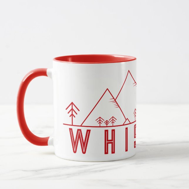 Whistler British Columbia Canada Minimalistisch Tasse (Links)