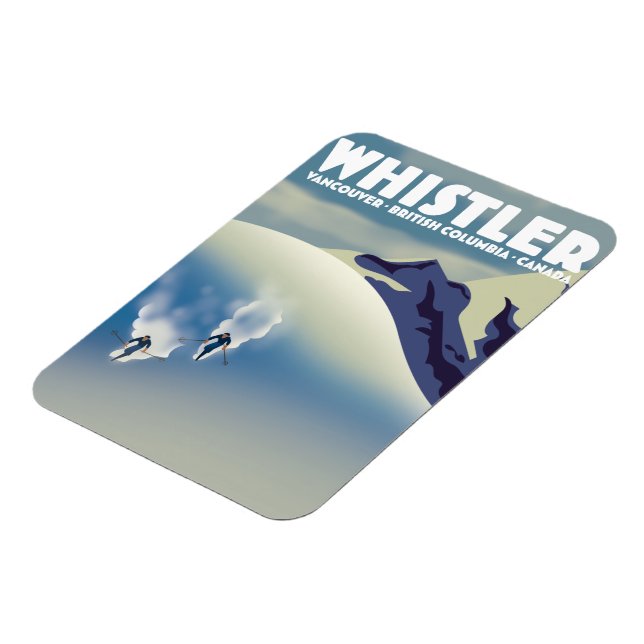 Whistler British Columbia Canada Ski Magnet (Linke Seite)