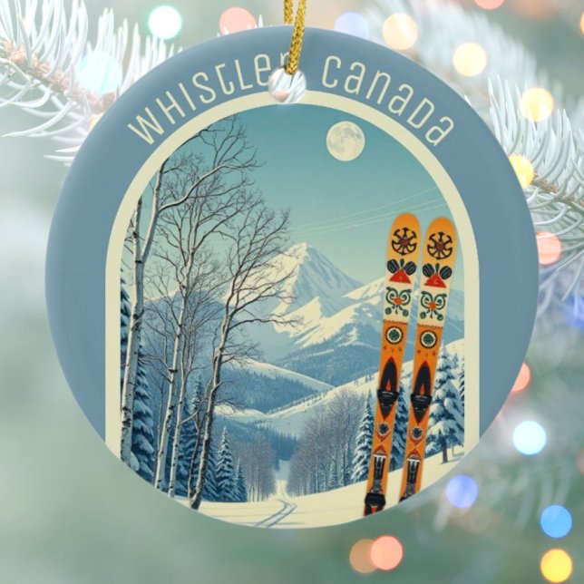 Whistler British Columbia Canada ski souvenir  Keramik Ornament (Von Creator hochgeladen)