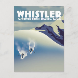 Whistler British Columbia Kanada Skifahren Postkarte