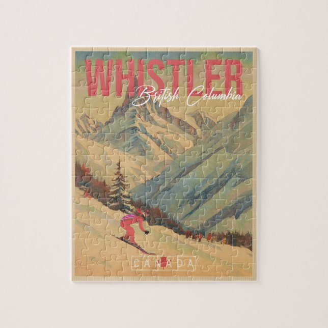 Whistler British Columbia Kanada Vintagen 1960er Puzzle (Vertikal)