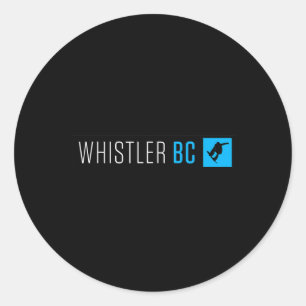 Whistler British Columbia Snowboard Box Typ Runder Aufkleber