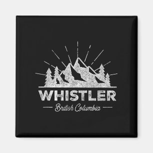 Whistler British Columbia T-Shirt Vintage Skifahre Magnet