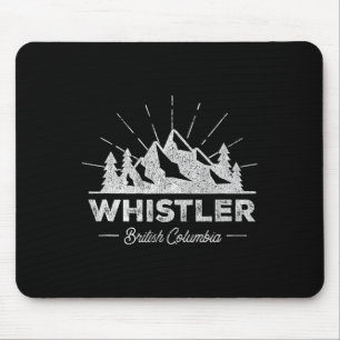 Whistler British Columbia T-Shirt Vintage Skifahre Mousepad