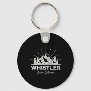 Whistler British Columbia T-Shirt Vintage Skifahre Schlüsselanhänger