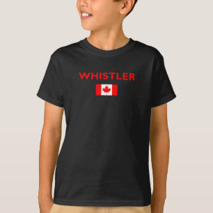 Whistler Canada Canadian Flag Dark Color T-Shirt