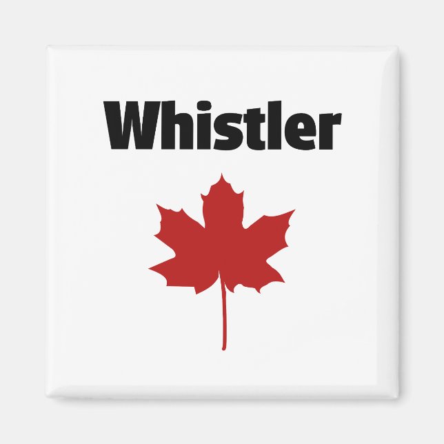 Whistler Canada Natural Red Maple Leaf Magnet (Vorne)