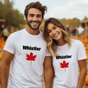 Whistler Canada Natural Red Maple Leaf T-Shirt
