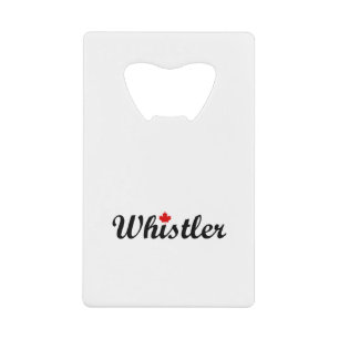 Whistler Canada Script Text Small Maple Leaf Geldbeutel Flaschenöffner