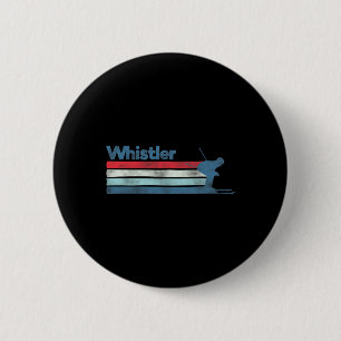 Whistler Kanada Retro-Ski Button