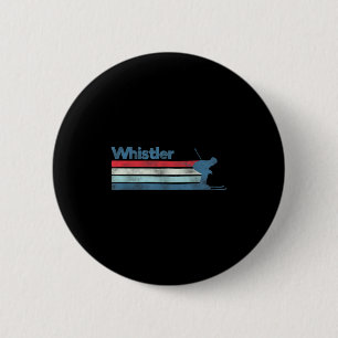 Whistler Kanada Retro Skifahren Button