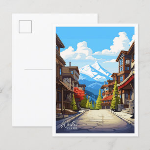 Whistler Kanada Vintage Reiseillustration Postkarte