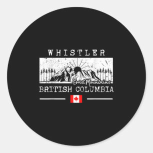 Whistler Mountain Kanada Skigebiet Skifahren Briti Runder Aufkleber
