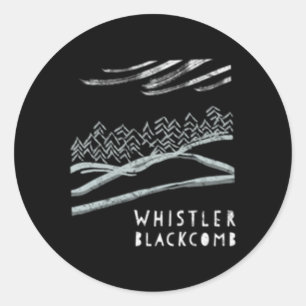 Whistler Ski Snowy Mountain Slope Runder Aufkleber