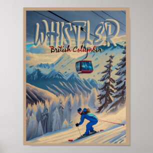 Whistler Vancouver British Columbia Kanada 1950er Poster