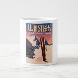 Whistler, Vancouver, British Columbia Skiposter Jumbo-Tasse