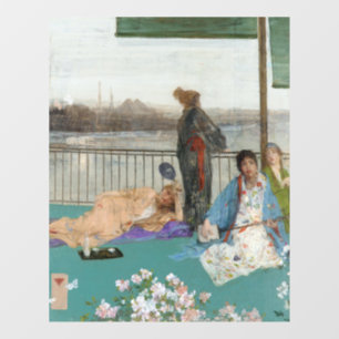 Whistler - Variationen in Fleischtönen und Grün Fensteraufkleber