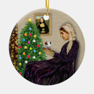 Whistlers Mutter & ihr Meerschweinchen Keramikornament