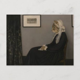 Whistlers Mutter Katzenparodie Klassische Kunst Postkarte