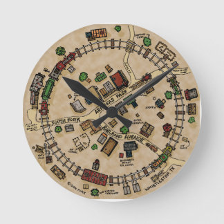 Whistlestop, Texas Runde Wanduhr