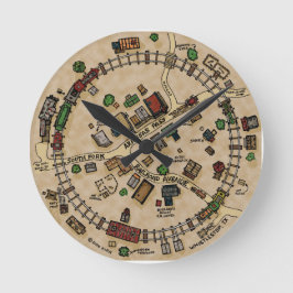 Whistlestop, Texas Runde Wanduhr