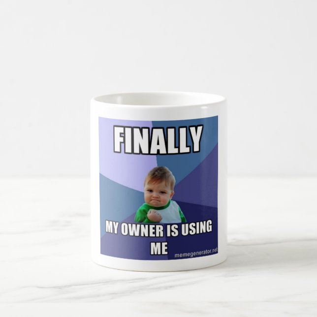 whit cup with success kid a meme tasse (Mittel)