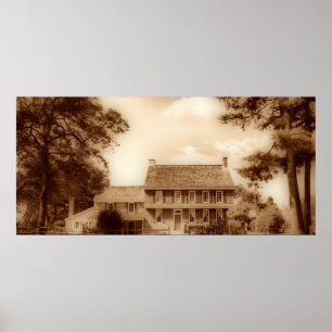 Whitall House Sepia HDR Poster