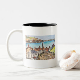 Whitby, England Zweifarbige Tasse