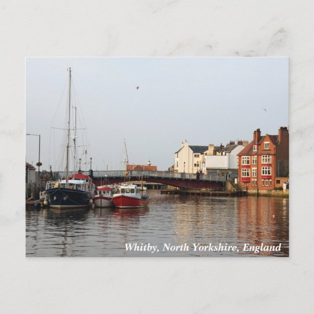 Whitby Harbor Postcard Postkarte (Vorderseite)
