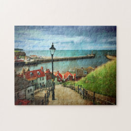 Whitby Harbour von 199 Stufen Puzzle