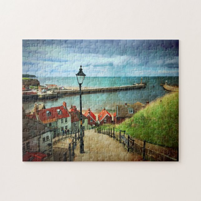 Whitby Harbour von 199 Stufen Puzzle (Horizontal)