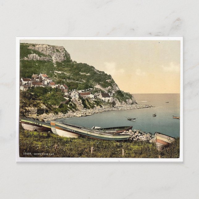 Whitby, Runswick Bay, Yorkshire, England, seltenes Postkarte (Vorderseite)