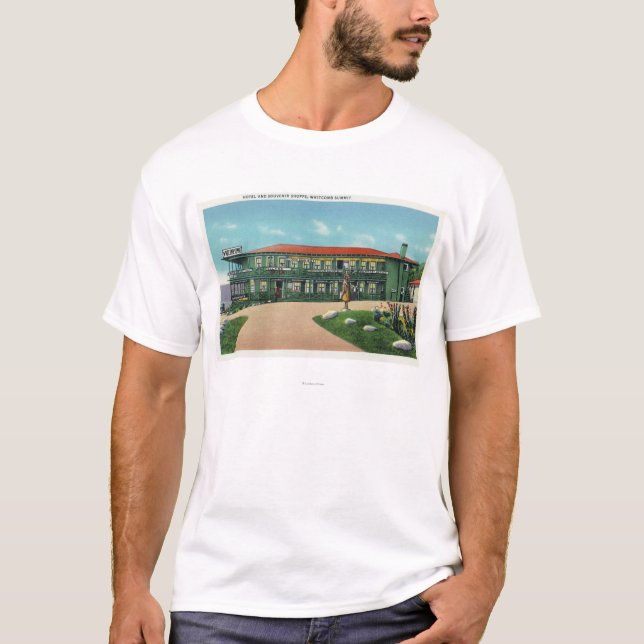 Whitcomb Gipfel-Hotelund Andenkenshoppe-Ansicht T-Shirt (Vorderseite)