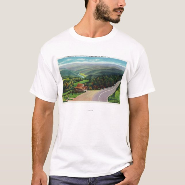 Whitcomb Gipfel von Deerfield River Valley T-Shirt (Vorderseite)