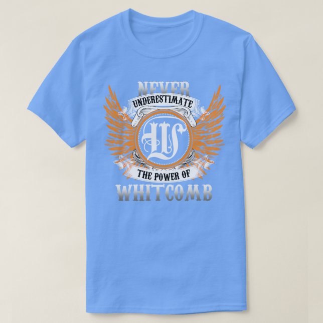 Whitcomb Name Shirt nie unterschätzen Power (Design vorne)
