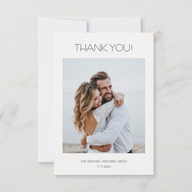 White 3D Flowers Roses Thank You Card Dankeskarte (Vorderseite)