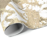 White Abstrakt Foxier Gold Marmor Shiny Metallic Geschenkpapier<br><div class="desc">Minimalismus und Eleganz nach den Trends der Inneneinrichtung. Für viele Luxus-Glam-Gelegenheiten florenceK-Design</div>