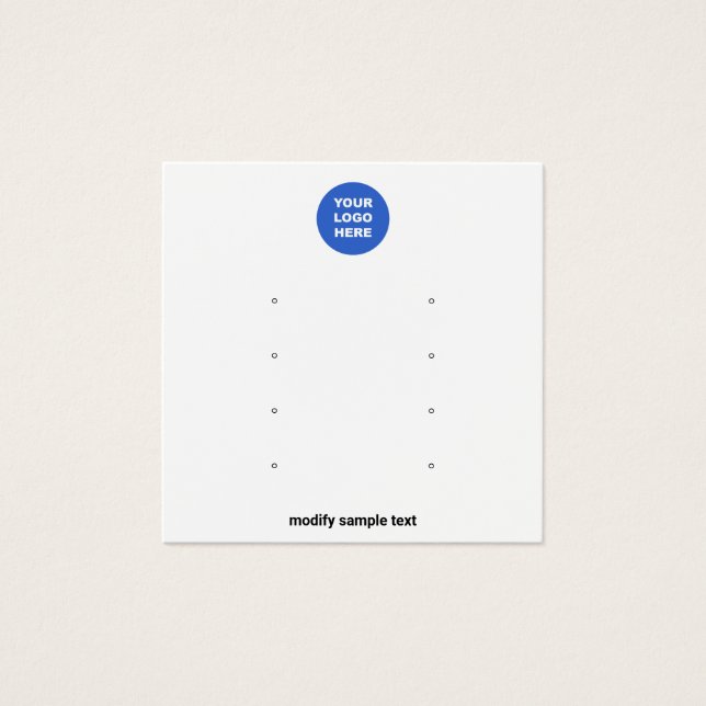 White Add Logo Multiple 8 Stuhl Ohrloch (Vorderseite)